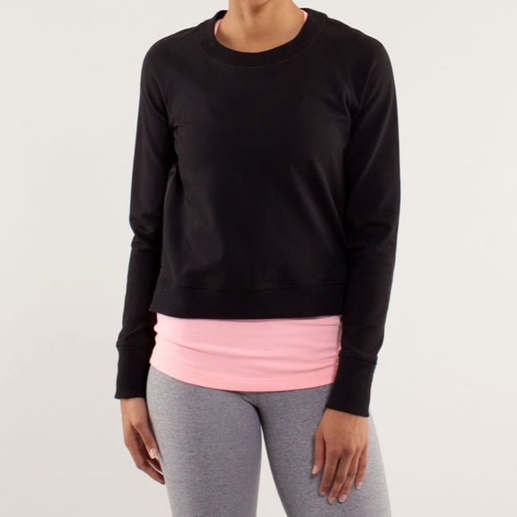 lululemon athletica Tops - Lulu 🍋 black pull over sweat shirt